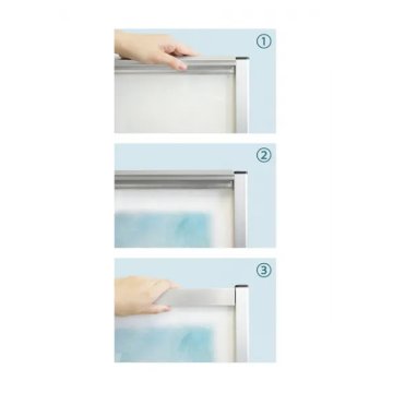 フラットオープンスタンド看板A2横片面（FOSK-A2YK・シルバー/BFOSK-A2YK・ブラック）の画像