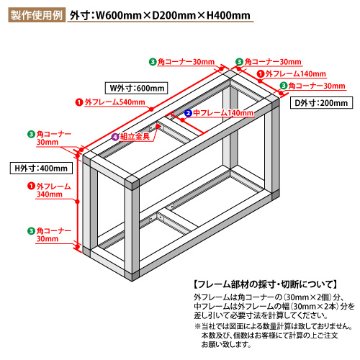 BK(BOX)アルミフレーム 外枠 (シルバー) バラ売り （30mm×30mm×3600mm） BK-01の画像