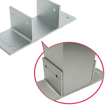 50mm角アルミ角パイプ用T型ブラケットの画像