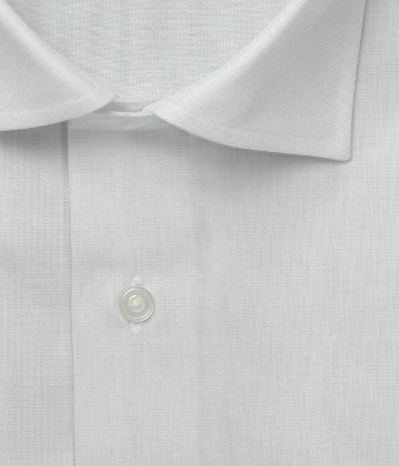 【Organic Cotton】【Leggiuno】ホワイト オックスフォード 無地 ドレスシャツの画像