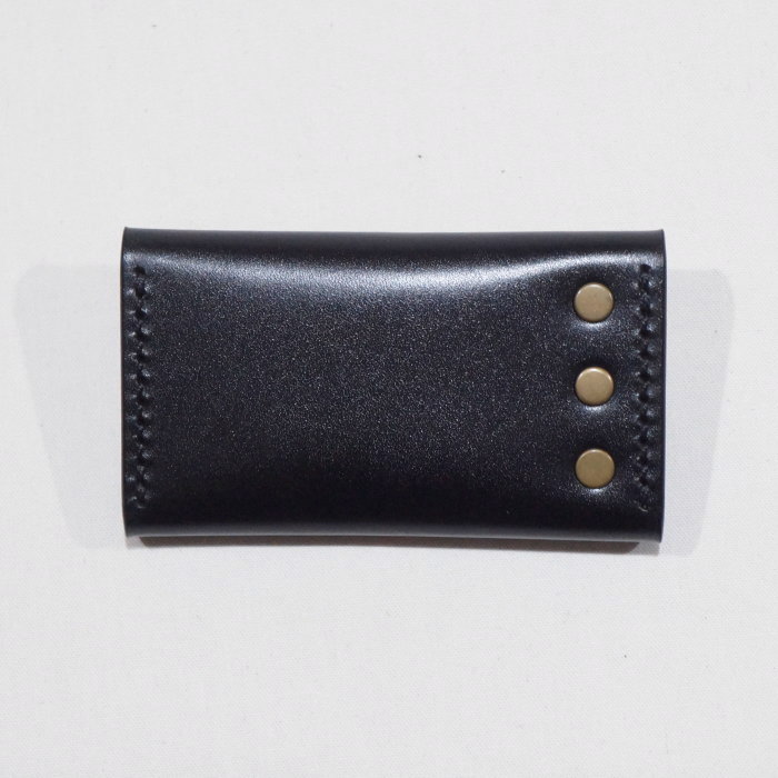 KC3-ADV-BK-CRレザーキーケース3-KC3ADV-黒羽（CROW：クロウ)レザーキーホルダーの画像