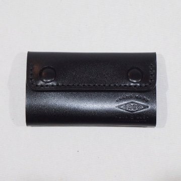 KC3-ADV-BK-CRレザーキーケース3-KC3ADV-黒羽（CROW：クロウ)レザーキーホルダーの画像