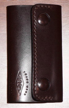 KC3-ADV-DB-CRレザーキーケース3-KC3ADV-黒羽（CROW：クロウ)レザーキーホルダーの画像