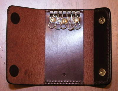 KC3-ADV-DB-CRレザーキーケース3-KC3ADV-黒羽（CROW：クロウ)レザーキーホルダーの画像