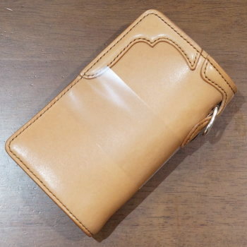 FN-WMN1-4S-TANxTANxTANxYE-多脂革ミディアムウォレットFNWMN14S(旧品番FH-WS014)-FNWMN14S-FHWS014-FLATHEAD-フラットヘッドウォレットの画像