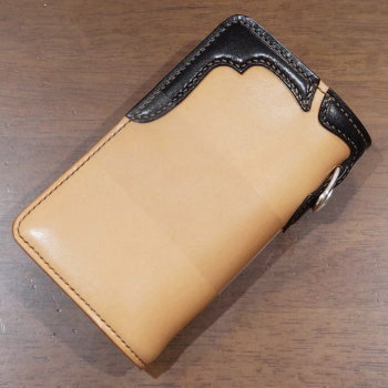 FN-WMN1-4S-TANxBKxTANxYE-多脂革ミディアムウォレットFNWMN14S(旧品番FH-WS014)-FNWMN14S-FHWS014-FLATHEAD-フラットヘッドウォレットの画像