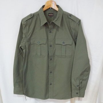 FN-SCK-005L-OLV-サファリシャツ-FNSCK005L-FLATHEAD-フラットヘッドワークシャツ-フラットヘッドシャツの画像