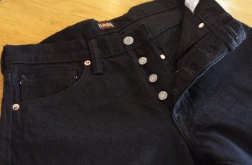 FN-PA-DB002-BK-テーパードストレートブラックパンツ-FNPADB002-FLATHEAD-フラットヘッドパンツの画像
