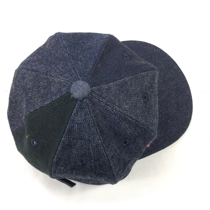 SJ101BC-RD-デニムランダムベースボールキャップ-SJ101BCRD-SAMURAIJEANS-サムライジーンズデニムキャップ-帽子の画像