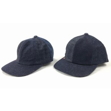 SJ101BC-RD-デニムランダムベースボールキャップ-SJ101BCRD-SAMURAIJEANS-サムライジーンズデニムキャップ-帽子の画像