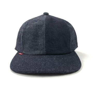 SJ101BC-RD-デニムランダムベースボールキャップ-SJ101BCRD-SAMURAIJEANS-サムライジーンズデニムキャップ-帽子の画像