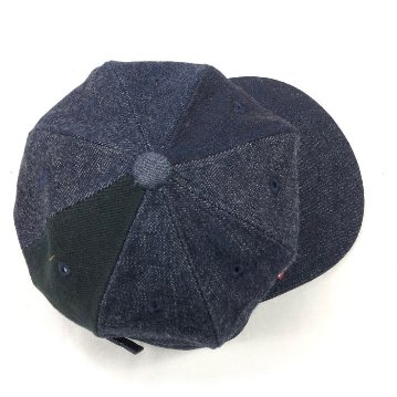 SJ101BC-RD-デニムランダムベースボールキャップ-SJ101BCRD-SAMURAIJEANS-サムライジーンズデニムキャップ-帽子の画像