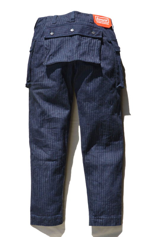 SWC440MP-HB-13ozヘリンボンモンキーパンツ-SWC440MPHB-SAMURAIJEANS-サムライジーンズデニムジーンズ-SAMURAIWORKCLOTHESの画像
