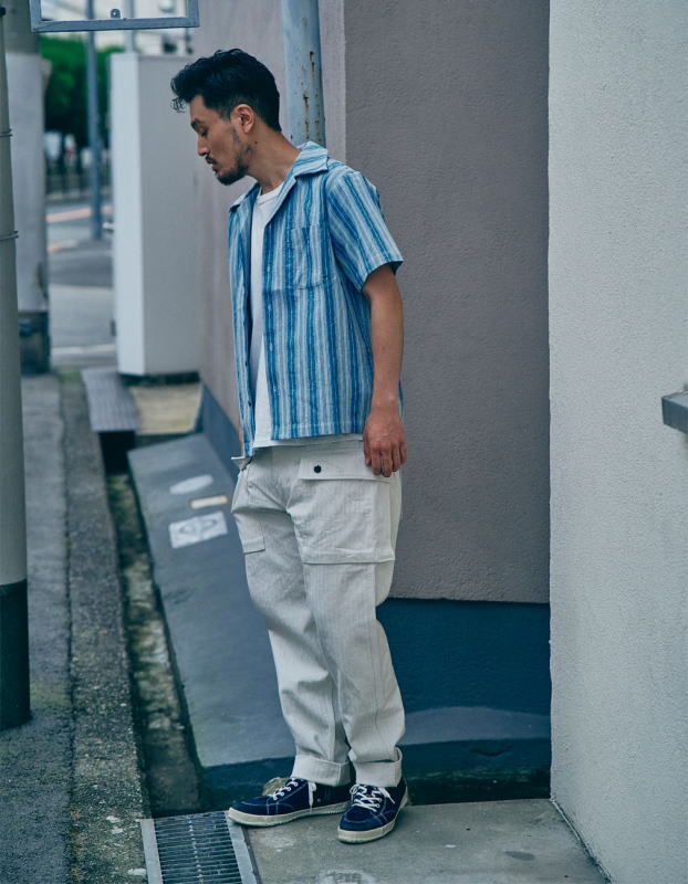 SWC440MP-HB-13ozヘリンボンモンキーパンツ-SWC440MPHB-SAMURAIJEANS-サムライジーンズデニムジーンズ-SAMURAIWORKCLOTHESの画像