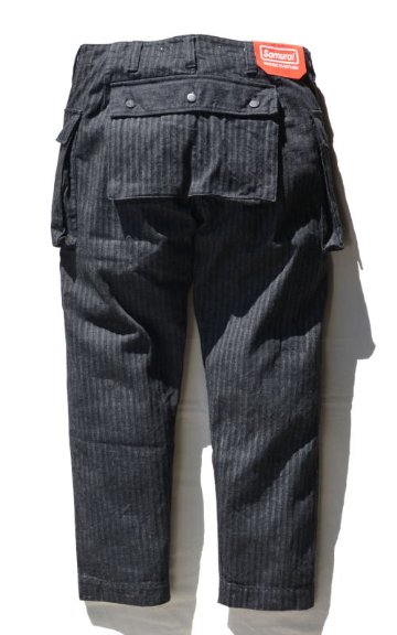 SWC440MP-HB-13ozヘリンボンモンキーパンツ-SWC440MPHB-SAMURAIJEANS-サムライジーンズデニムジーンズ-SAMURAIWORKCLOTHESの画像
