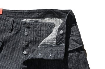 SWC440MP-HB-13ozヘリンボンモンキーパンツ-SWC440MPHB-SAMURAIJEANS-サムライジーンズデニムジーンズ-SAMURAIWORKCLOTHESの画像