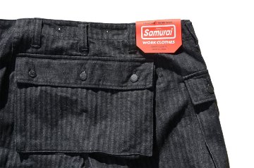 SWC440MP-HB-13ozヘリンボンモンキーパンツ-SWC440MPHB-SAMURAIJEANS-サムライジーンズデニムジーンズ-SAMURAIWORKCLOTHESの画像