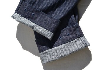 SWC440MP-HB-13ozヘリンボンモンキーパンツ-SWC440MPHB-SAMURAIJEANS-サムライジーンズデニムジーンズ-SAMURAIWORKCLOTHESの画像