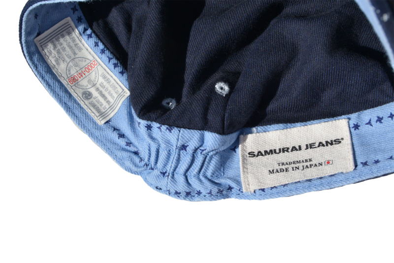 SJ202WC-SHR-インディゴ手裏剣ワークキャップ-SJ202WCSHR-SAMURAIJEANSの画像