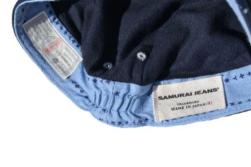 SJ202WC-SHR-インディゴ手裏剣ワークキャップ-SJ202WCSHR-SAMURAIJEANSの画像