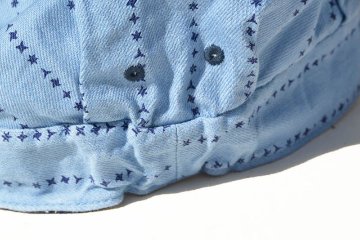 SJ202WC-SHR-インディゴ手裏剣ワークキャップ-SJ202WCSHR-SAMURAIJEANSの画像