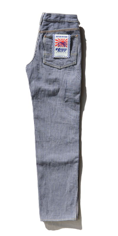 SM410DBN-HC-17ozヒッコリーダブルニーワークパンツ-SM410DBNHC-SAMURAIJEANS-サムライジーンズデニムジーンズ・サムライ自動車倶楽部デニムジーンズの画像