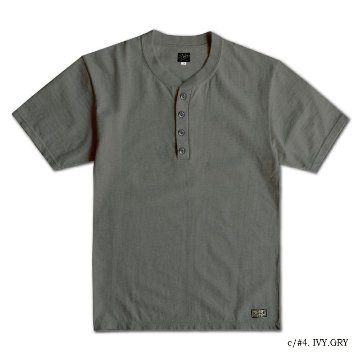 SPINNER-GRY(IVY.GRY)-Tシャツ-WORKER HENLY NECK-DELUXEWARE-デラックスウエアＴシャツ-DALEE'S-ダリーズTシャツの画像