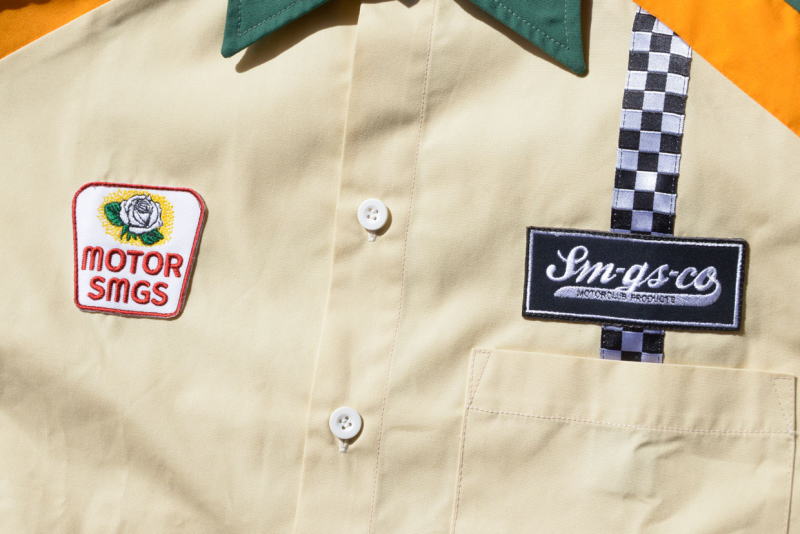 SMGS22-BE-サムライ自動車倶楽部ガススタシャツ22-SAMURAIJEANS-サムライジーンズワークシャツ-サムライジーンズシャツ-サムライ自動車倶楽部-ワークシャツ-サムライジーンズシャツの画像