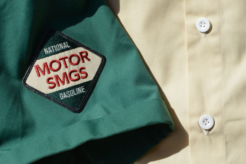SMGS22-BE-サムライ自動車倶楽部ガススタシャツ22-SAMURAIJEANS-サムライジーンズワークシャツ-サムライジーンズシャツ-サムライ自動車倶楽部-ワークシャツ-サムライジーンズシャツの画像