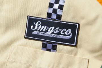 SMGS22-BE-サムライ自動車倶楽部ガススタシャツ22-SAMURAIJEANS-サムライジーンズワークシャツ-サムライジーンズシャツ-サムライ自動車倶楽部-ワークシャツ-サムライジーンズシャツの画像