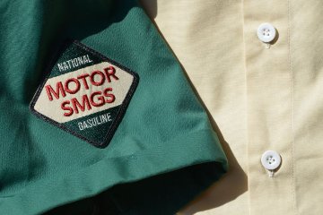 SMGS22-BE-サムライ自動車倶楽部ガススタシャツ22-SAMURAIJEANS-サムライジーンズワークシャツ-サムライジーンズシャツ-サムライ自動車倶楽部-ワークシャツ-サムライジーンズシャツの画像