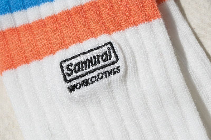 SWCKS22-03H-SWCロゴ刺繍クルーソックス03H-SWCKS2203H-SAMURAIJEANS-サムライジーンズ-靴下の画像
