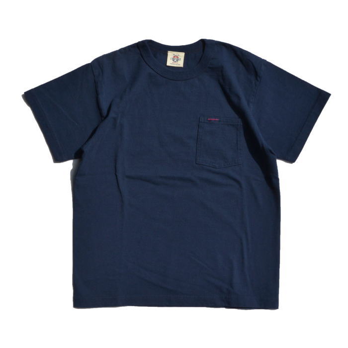 SJST-PCM2-NV-サムライジーンズ半袖無地ポケットTシャツ2-SJSTPCM2-SAMURAIJEANS-サムライジーンズTシャツの画像