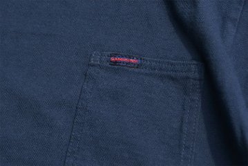 SJST-PCM2-NV-サムライジーンズ半袖無地ポケットTシャツ2-SJSTPCM2-SAMURAIJEANS-サムライジーンズTシャツの画像