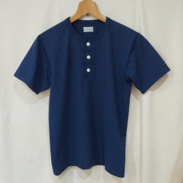 FN-TSH-002-NV-ヘンリーネックTシャツ-FNTSH002-FLATHEAD-フラットヘッドTシャツ-FLATHEAD-フラットヘッドヘンリーネックTシャツの画像