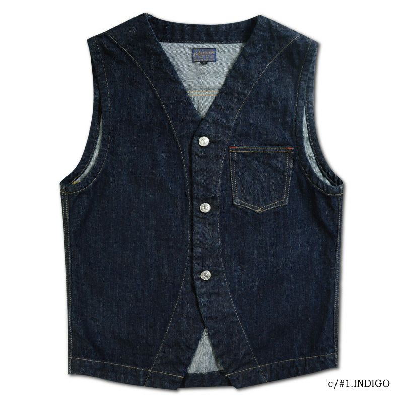 DX30151-ROGUE VEST-DELUXEWARE-デラックスウエア-デニムベストの画像
