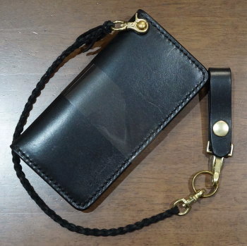 CB2-R-BK-CB2ロープ付き-CB2R-黒羽（CROW：クロウ)ロングウォレットの画像
