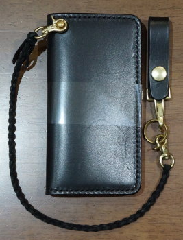 CB2-R-BK-CB2ロープ付き-CB2R-黒羽（CROW：クロウ)ロングウォレットの画像