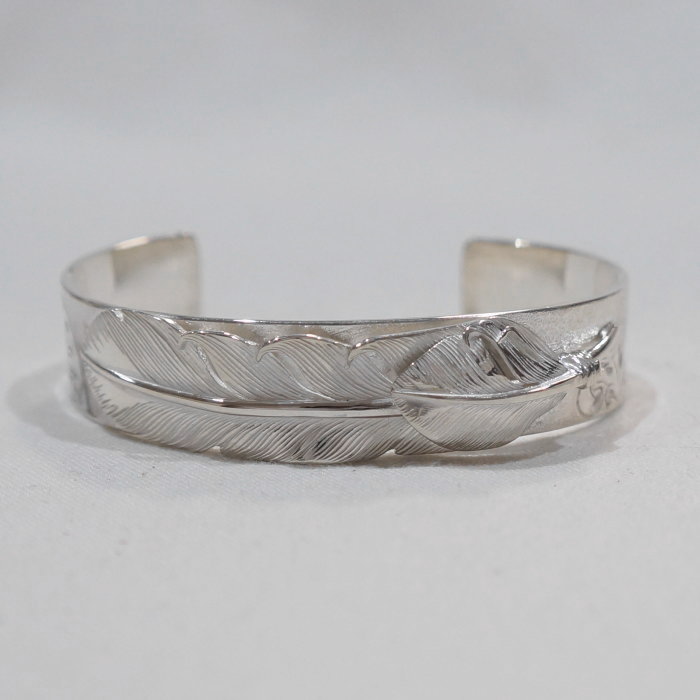 FN-JB-025-FEATHER BANGLE-FNJB025-FLATHEAD-フラットヘッド-シルバー-ブレスの画像