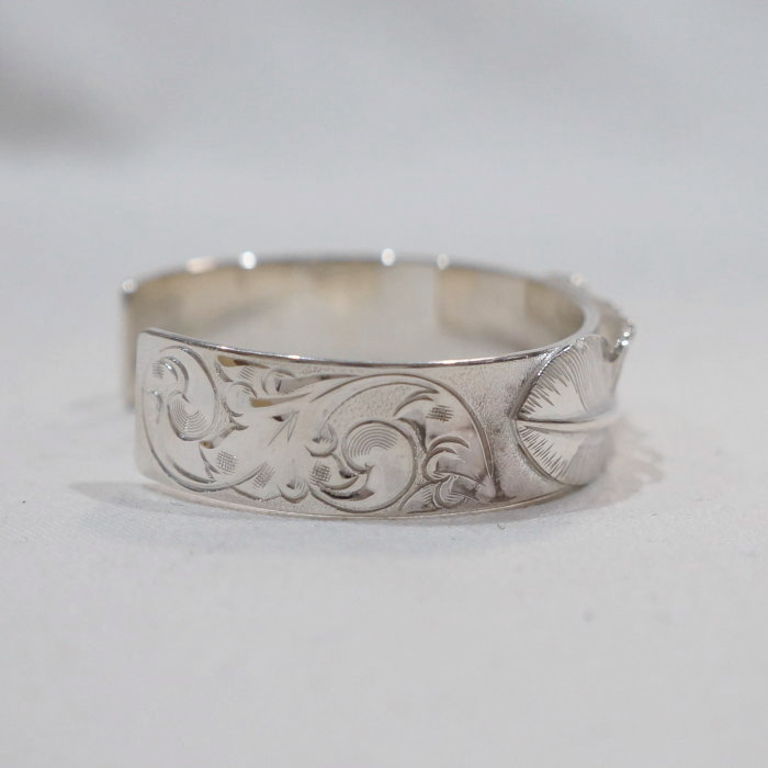 FN-JB-025-FEATHER BANGLE-FNJB025-FLATHEAD-フラットヘッド-シルバー-ブレスの画像