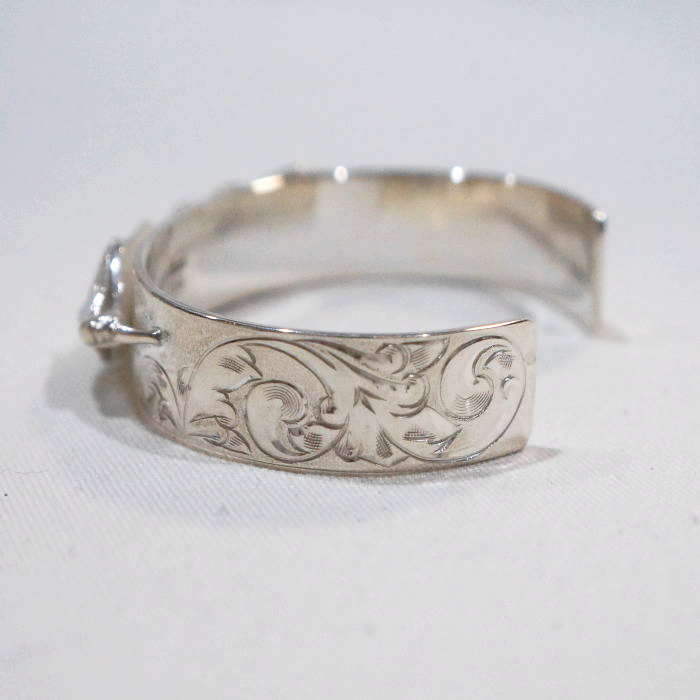 FN-JB-025-FEATHER BANGLE-FNJB025-FLATHEAD-フラットヘッド-シルバー-ブレスの画像