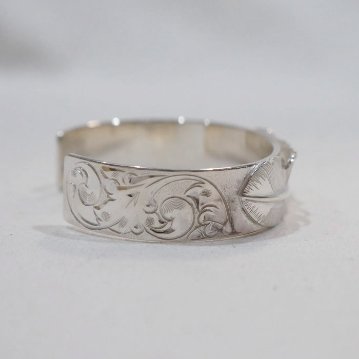 FN-JB-025-FEATHER BANGLE-FNJB025-FLATHEAD-フラットヘッド-シルバー-ブレスの画像