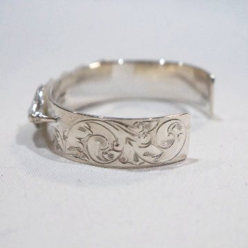FN-JB-025-FEATHER BANGLE-FNJB025-FLATHEAD-フラットヘッド-シルバー-ブレスの画像