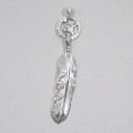 FN-JP-303-PENDANT-WHEEL＆FEATHER L-FNJP303-FLATHEAD-フラットヘッドシルバーペンダントトップの画像
