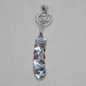 FN-JP-303-PENDANT-WHEEL＆FEATHER L-FNJP303-FLATHEAD-フラットヘッドシルバーペンダントトップの画像