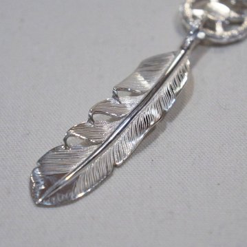 FN-JP-303-PENDANT-WHEEL＆FEATHER L-FNJP303-FLATHEAD-フラットヘッドシルバーペンダントトップの画像