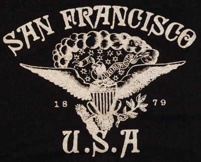 DLT-1501B-ブラック-SANFRANCISCO-DLT1501B-DELUXEWARE-デラックスウエアＴシャツの画像