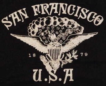 DLT-1501B-ブラック-SANFRANCISCO-DLT1501B-DELUXEWARE-デラックスウエアＴシャツの画像