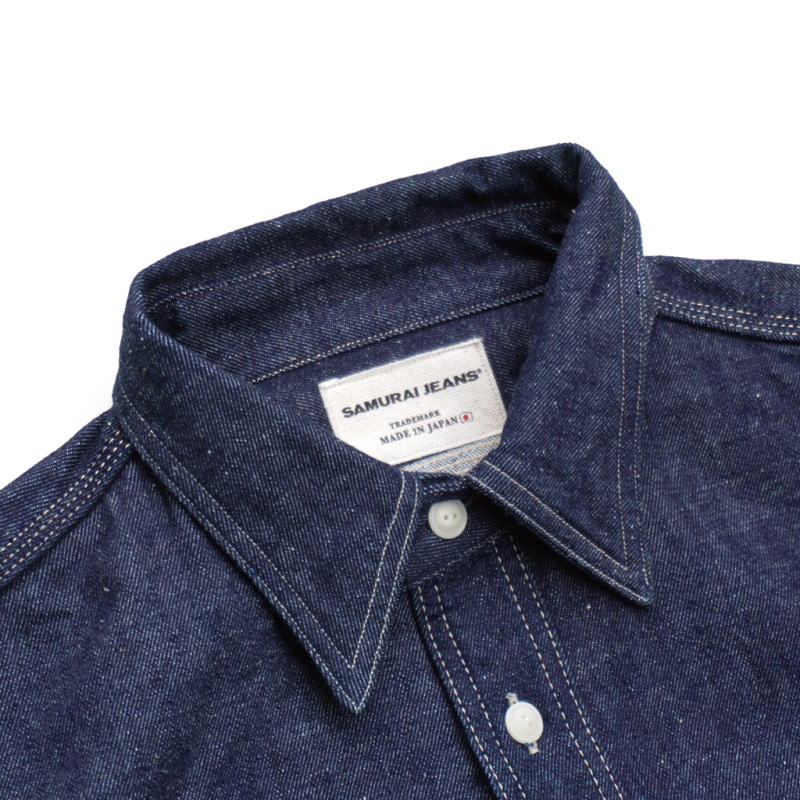 SJWS-SC01-ID サムライコットンデニムワークシャツ SJWSSC01 SAMURAIJEANS サムライジーンズシャツ 長袖シャツ デニムシャツの画像