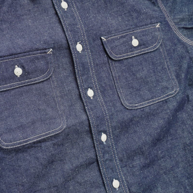SJWS-SC01-ID サムライコットンデニムワークシャツ SJWSSC01 SAMURAIJEANS サムライジーンズシャツ 長袖シャツ デニムシャツの画像